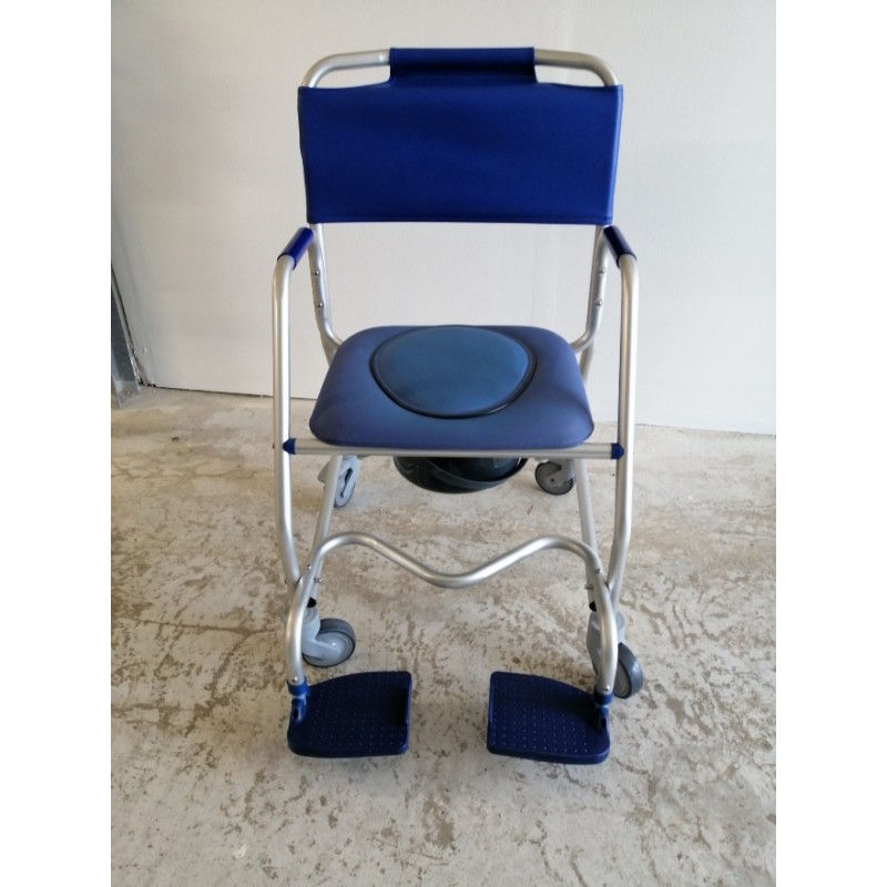 Chaise de douche percée sur roues - modèle Obana - Marque Herdegen recycl'aide recyclaide recycle aide