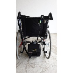 Fauteuil roulant manuel Priméo de Dupont assistance électrique Powerstroll 9 recyclaide recycl'aide hérault