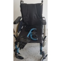 Fauteuil manuel Action 3ng bleu canard assise 40.5 cm (larg.) dossier pliable non inclinable